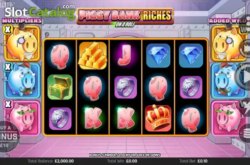 Οθόνη2. Piggy Bank Riches - On A Roll Κουλοχέρης