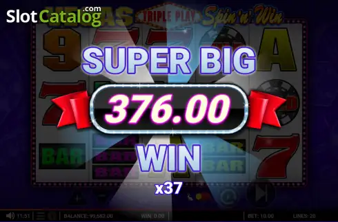 Οθόνη3. Vegas Triple Pay Spin 'n' Win (Rogue) Κουλοχέρης 