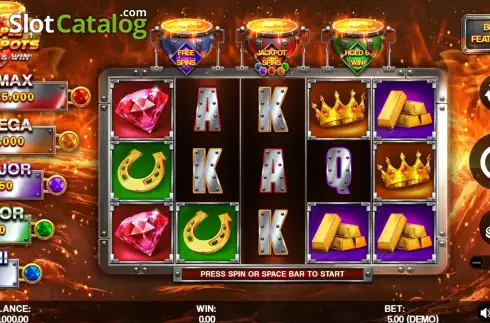 Οθόνη2. Triple Fire Pots Κουλοχέρης