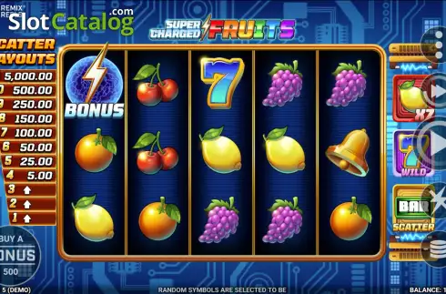 Οθόνη2. Super Charged Fruits Κουλοχέρης