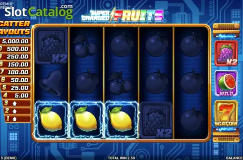 Οθόνη3. Super Charged Fruits Κουλοχέρης