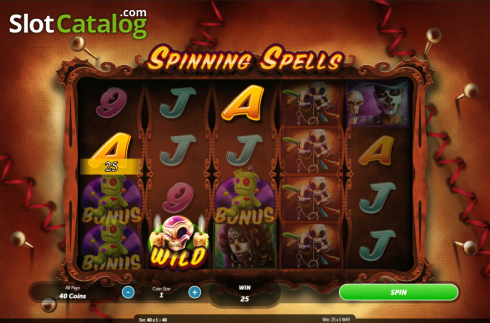 Οθόνη5. Spinning Spells Κουλοχέρης 