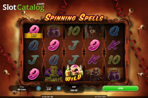 Οθόνη7. Spinning Spells Κουλοχέρης 