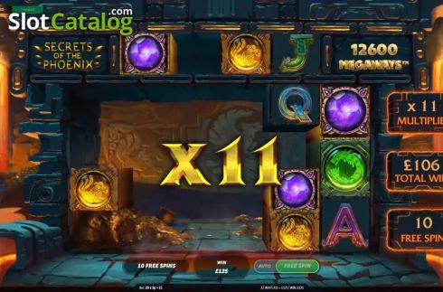 Οθόνη6. Secrets of the Phoenix Megaways Κουλοχέρης 