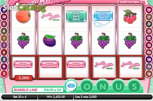 Οθόνη2. Double Bubble Jackpot Κουλοχέρης 