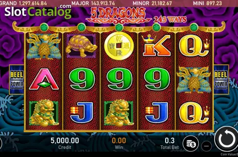 Οθόνη2. 5 Dragons (Royal Slot Gaming) Κουλοχέρης
