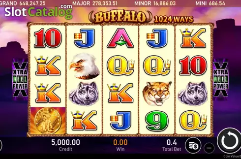 Οθόνη2. Buffalo (Royal Slot Gaming) Κουλοχέρης