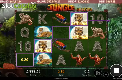 Οθόνη4. Jungle (Royal Slot Gaming) Κουλοχέρης