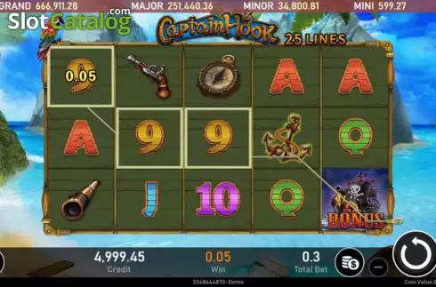 Οθόνη3. Captain Hook Κουλοχέρης 