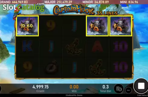 Οθόνη4. Captain Hook Κουλοχέρης 