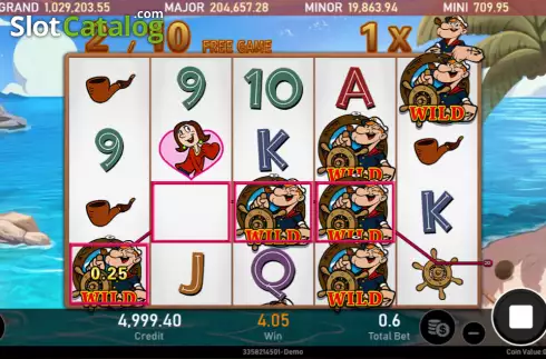 Οθόνη3. Popeye (Royal Slot Gaming) Κουλοχέρης