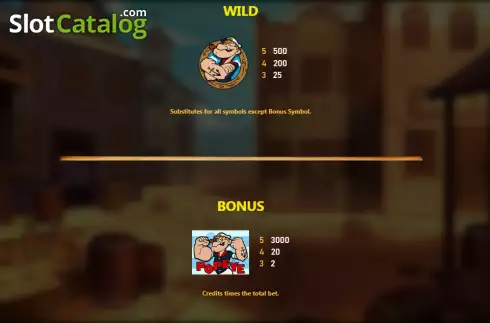 Οθόνη7. Popeye (Royal Slot Gaming) Κουλοχέρης
