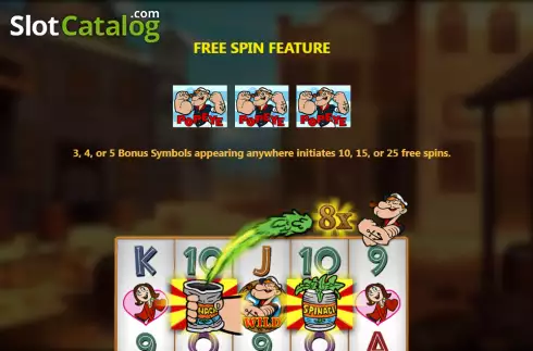 Οθόνη9. Popeye (Royal Slot Gaming) Κουλοχέρης