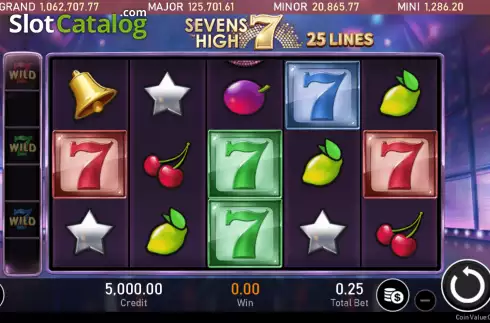 Οθόνη2. Sevens High (Royal Slot Gaming) Κουλοχέρης