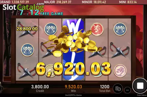 Οθόνη3. Ninja (Royal Slot Gaming) Κουλοχέρης