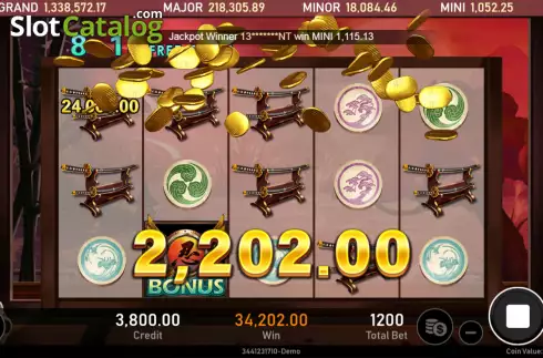 Οθόνη4. Ninja (Royal Slot Gaming) Κουλοχέρης