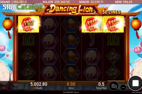 Οθόνη4. Dancing Lion Κουλοχέρης 
