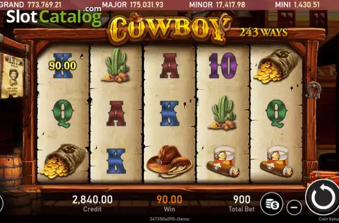 Οθόνη5. Cowboy (Royal Slot Gaming) Κουλοχέρης 