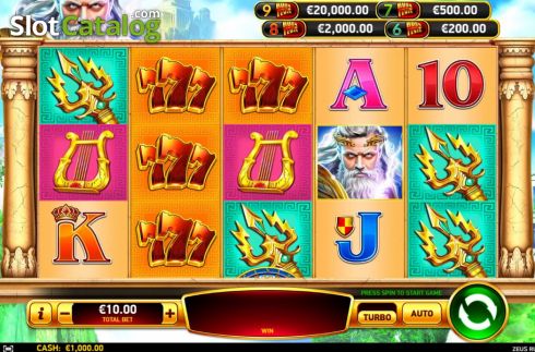 Οθόνη3. Zeus Rush Fever Κουλοχέρης