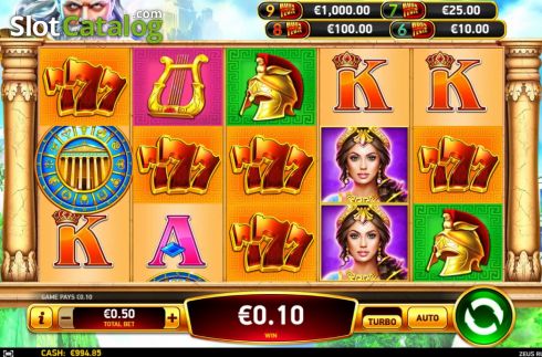 Οθόνη6. Zeus Rush Fever Κουλοχέρης