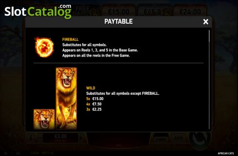 Οθόνη5. African Cats Κουλοχέρης
