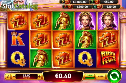 Οθόνη4. Zeus Rush Fever Deluxe Κουλοχέρης