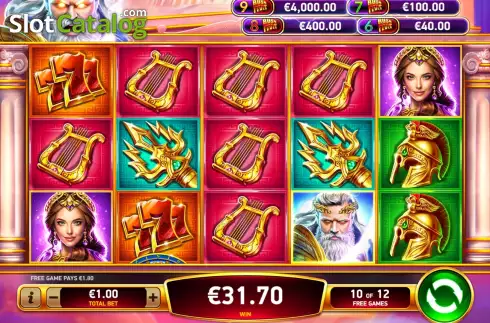 Οθόνη9. Zeus Rush Fever Deluxe Κουλοχέρης