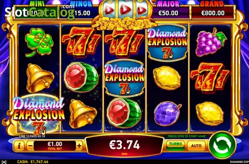 Οθόνη5. Diamond Explosion 7s Κουλοχέρης