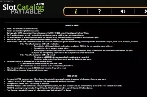 Οθόνη9. Immortal Ways Piñata Κουλοχέρης