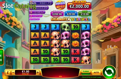 Οθόνη3. Giga Match Sugar Skull Κουλοχέρης