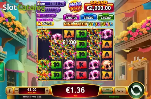 Οθόνη5. Giga Match Sugar Skull Κουλοχέρης