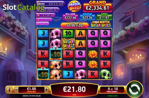Οθόνη9. Giga Match Sugar Skull Κουλοχέρης