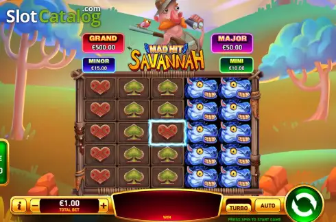 Οθόνη2. Mad Hit Savannah Κουλοχέρης