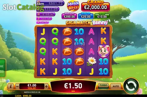 Οθόνη3. Giga Match Bunny Κουλοχέρης