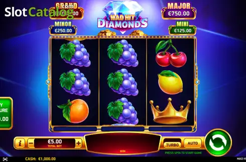 Οθόνη2. Mad Hit Diamonds Κουλοχέρης