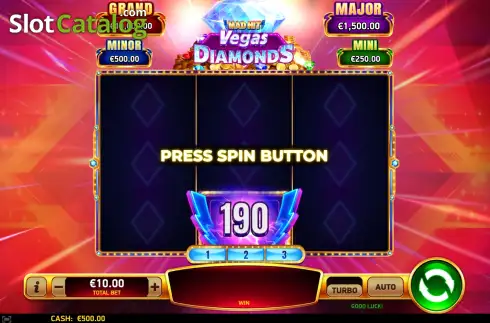 Οθόνη3. Mad Hit Vegas Diamonds Κουλοχέρης