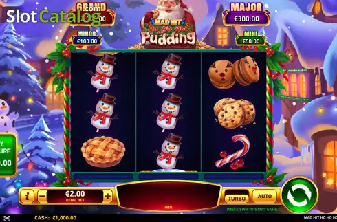 Οθόνη2. Mad Hit Ho Ho Hot Pudding Κουλοχέρης