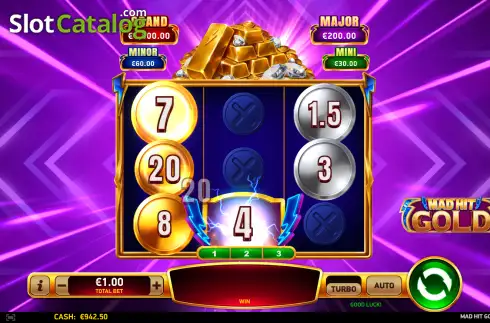 Οθόνη3. Mad Hit Gold Κουλοχέρης