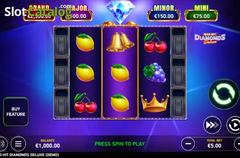 Οθόνη2. Mad Hit Diamonds Deluxe Κουλοχέρης