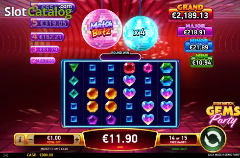 Οθόνη3. Giga Match Gems Party Κουλοχέρης