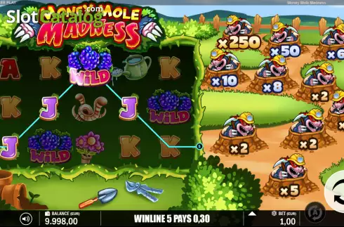 Οθόνη3. Money Mole Madness Κουλοχέρης