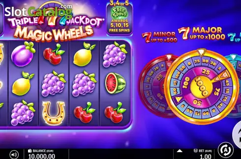 Οθόνη2. Triple 777 Jackpot Magic Wheels Κουλοχέρης