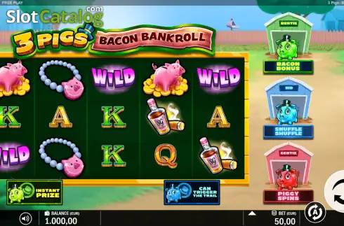 Οθόνη2. 3 Pigs: Bacon Bankroll Κουλοχέρης