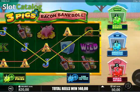 Οθόνη3. 3 Pigs: Bacon Bankroll Κουλοχέρης