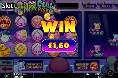 Οθόνη3. Cash Claw PrizePick Κουλοχέρης