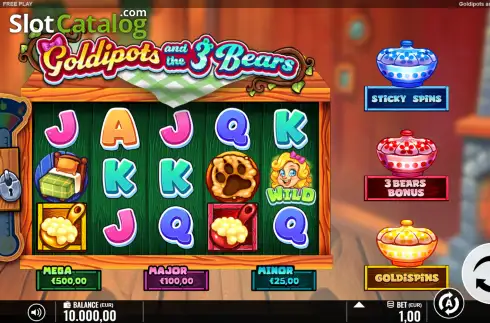 Οθόνη2. Goldipots and the 3 Bears Κουλοχέρης