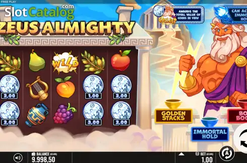 Οθόνη2. Zeus Almighty Κουλοχέρης