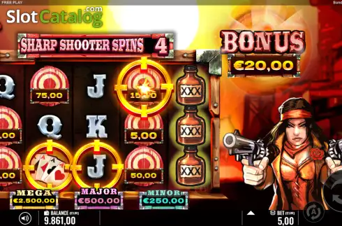 Οθόνη3. Sundown Shootout Κουλοχέρης