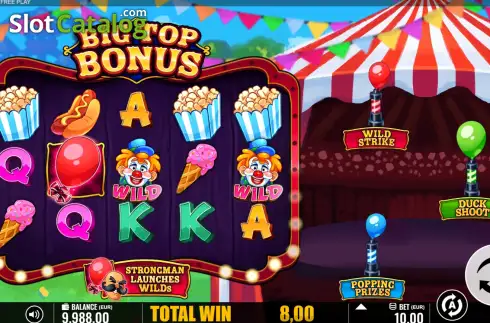 Οθόνη3. Big Top Bonus Κουλοχέρης