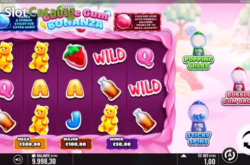Οθόνη2. Bubble Gum Bonanza Κουλοχέρης 
